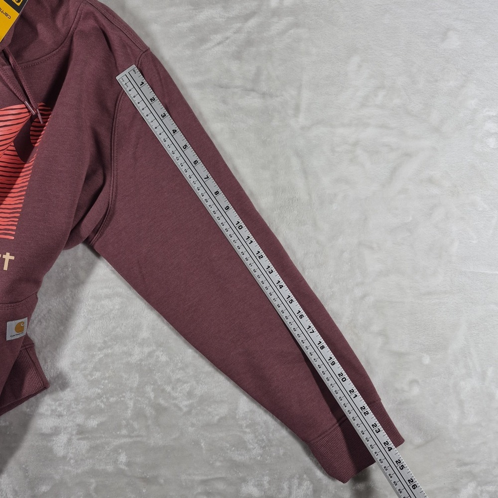 Carhartt Rain Defender Relaxed Fit Hoodie Women's 2XL XXL Red Midweight "C" NWT - Picture 4 of 8